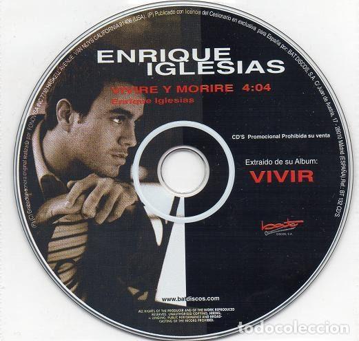 CD de M&uacute;sica: Enrique Iglesias &ndash; Vivir&eacute; Y Morir&eacute; (CD, Bat Discos BT 132)