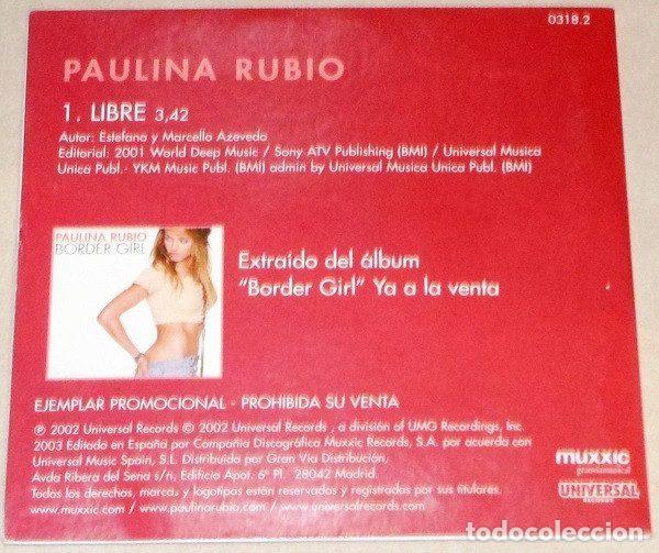 CDs de m&uacute;sica: Paulina Rubio &ndash; Libre (CD, Muxxic 0318.2) - Foto 2