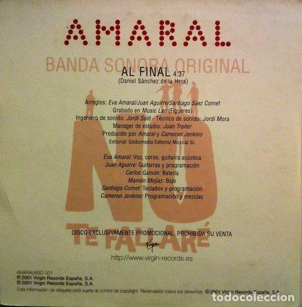 CDs de m&uacute;sica: Amaral &ndash; Al Final (CD, Virgin AMARALBSO 001) - Foto 3