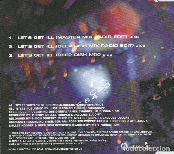 CDs de m&uacute;sica: P Diddy Featuring Kelis &ndash; Lets Get Ill (CD, Bad Boy Entertainment MCSTD 40331) - Foto 3