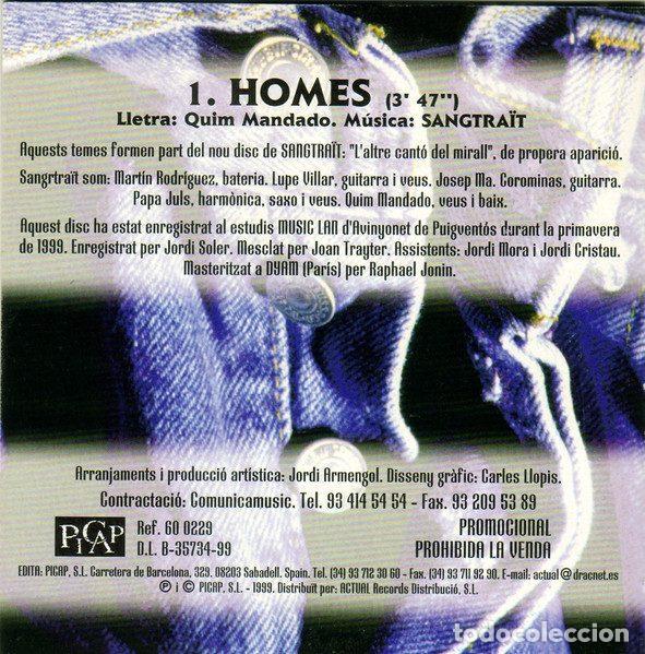 CDs de m&uacute;sica: Sangtra&iuml;t &ndash; Homes (CD, Picap 600229) - Foto 2