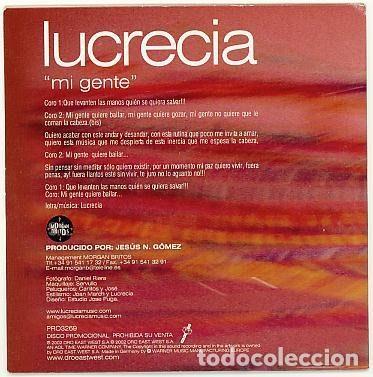 CDs de m&uacute;sica: Lucrecia &ndash; Mi Gente (CD, DRO PRO3269) - Foto 2