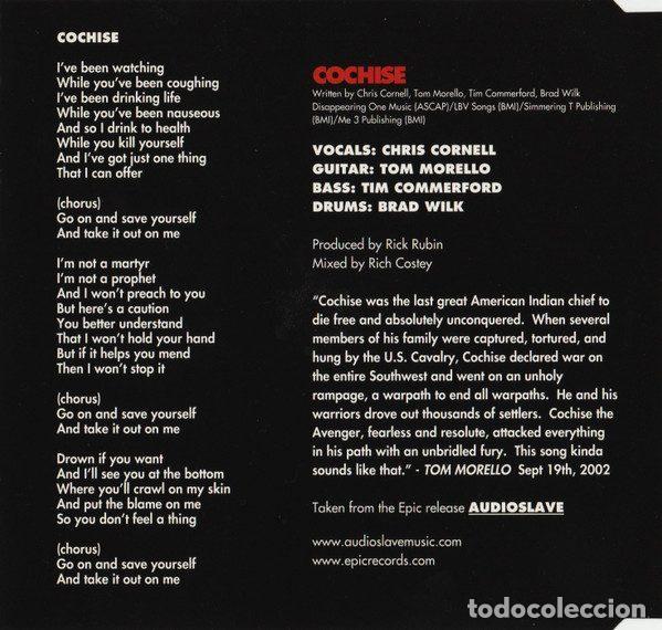 CDs de m&uacute;sica: Audioslave &ndash; Cochise (CD, Epic SAMPCS 12232 1) - Foto 2