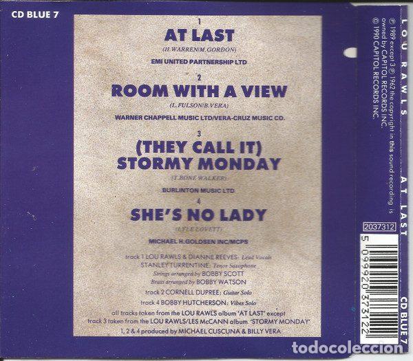 CDs de m&uacute;sica: Lou Rawls &ndash; At Last (CD, Blue Note CD BLUE 7) - Foto 2