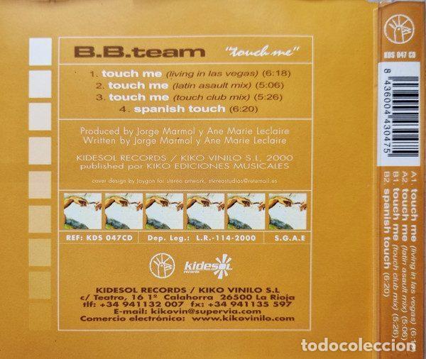 CDs de m&uacute;sica: B.B Team &ndash; Touch Me (CD, Kidesol Records KDS047CD) - Foto 2