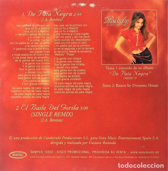CDs de m&uacute;sica: Melody &ndash; De Pata Negra (CD, Epic SAMPCS 10302) - Foto 3