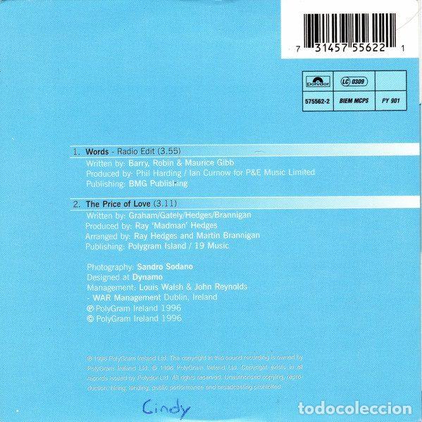 CDs de m&uacute;sica: Boyzone &ndash; Words (CD, Polydor 575562-2) - Foto 3
