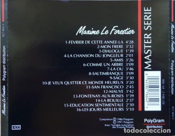 CDs de m&uacute;sica: Maxime Le Forestier &ndash; Master Serie (CD, PolyGram Distribution 827 664-2) - Foto 2