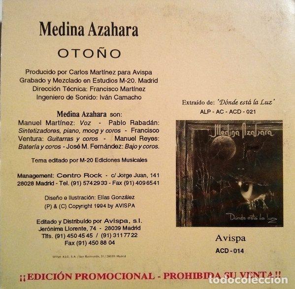 CDs de m&uacute;sica: Medina Azahara &ndash; Oto&ntilde;o (CD, Avispa ACD-014) - Foto 2