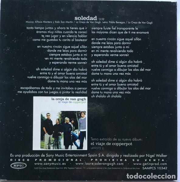 CDs de m&uacute;sica: La Oreja De Van Gogh &ndash; Soledad (CD, Epic SAMPCS 10342) - Foto 2