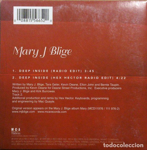 CDs de m&uacute;sica: Mary J. Blige &ndash; Deep Inside (CD, MCA Records 155 665-2) - Foto 2