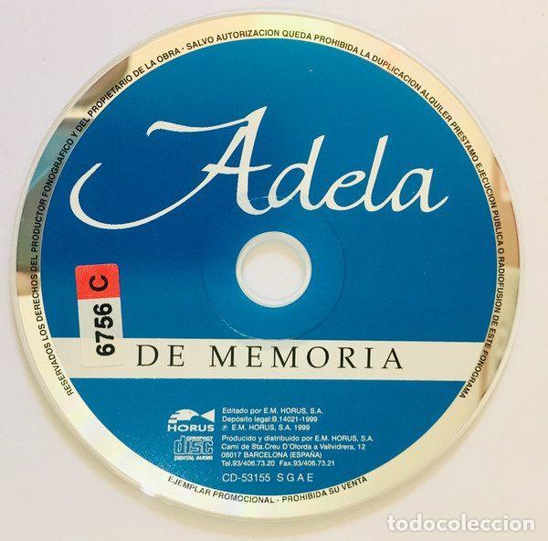 CDs de m&uacute;sica: Adela &ndash; De Memoria (CD, Horus CD-53155) - Foto 3