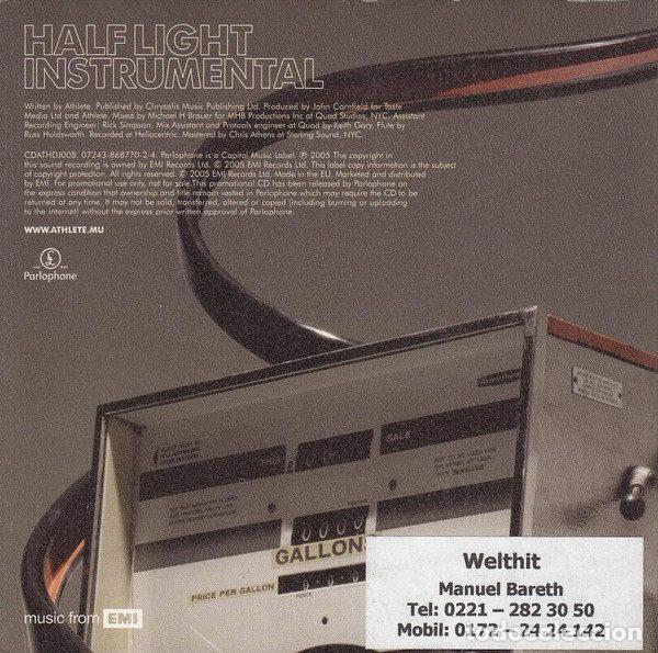 CDs de m&uacute;sica: Athlete &ndash; Half Light (CD, Parlophone CDATHDJ008) - Foto 2