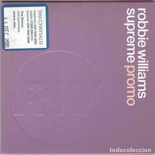 CD de M&uacute;sica: Robbie Williams &ndash; Supreme (CD, Chrysalis CDCHSDJ 5120)