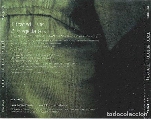 CDs de m&uacute;sica: Marc Anthony &ndash; Tragedy (CD, Columbia PRCD 98448) - Foto 2