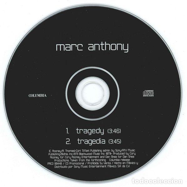CDs de m&uacute;sica: Marc Anthony &ndash; Tragedy (CD, Columbia PRCD 98448) - Foto 3