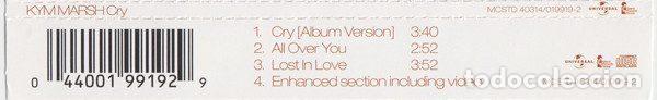CDs de m&uacute;sica: Kym Marsh &ndash; Cry (CD, Universal MCSTD 40314) - Foto 2