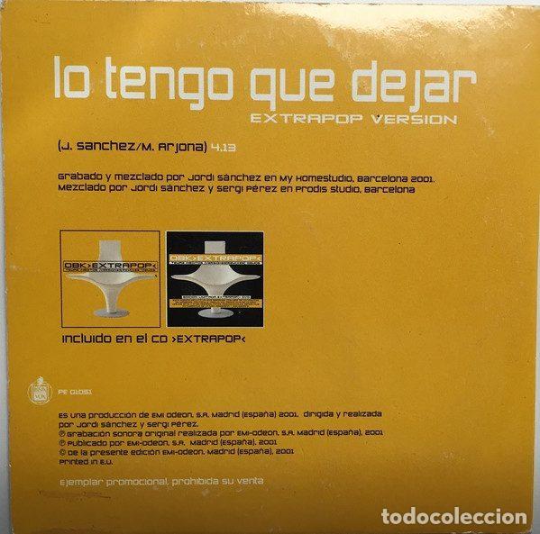 CDs de m&uacute;sica: OBK &ndash; Lo Tengo Que Dejar (Extrapop Version) (CD, Hispavox PE01051) - Foto 2