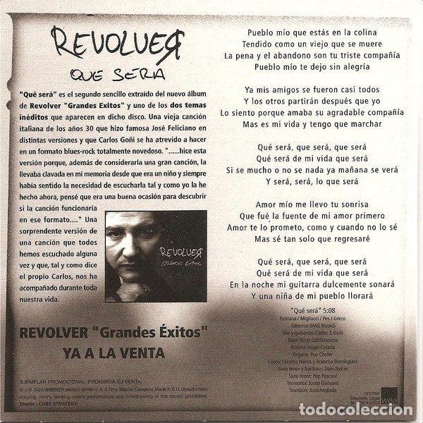 CDs de m&uacute;sica: Revolver &ndash; Qu&eacute; Ser&aacute; (CD, WEA SP279W) - Foto 2