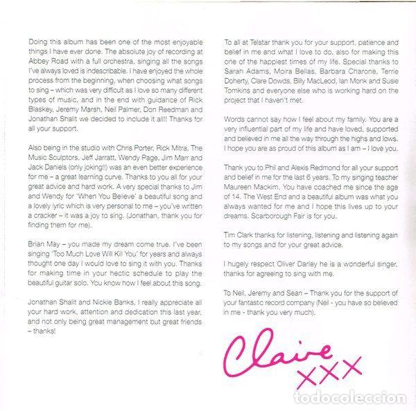 CDs de m&uacute;sica: Claire Sweeney &ndash; Claire (CD, T2 TCD3254) - Foto 5