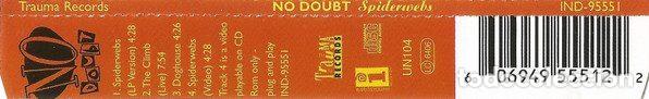 CDs de m&uacute;sica: No Doubt &ndash; Spiderwebs (CD, Trauma Records IND-95551) - Foto 2