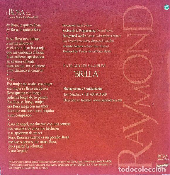 CDs de m&uacute;sica: Raymond &ndash; Rosa (CD, Bat Discos BT 247 CDS) - Foto 2