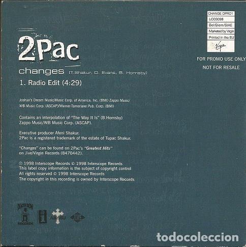 CDs de m&uacute;sica: 2Pac &ndash; Changes (CD, Jive CHANGE DPRO1) - Foto 3