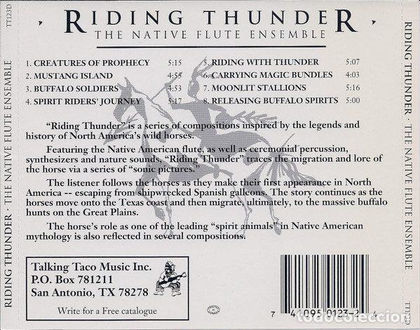 CDs de m&uacute;sica: Native Flute Ensemble &ndash; Riding Thunder (CD, Talking Taco Music TT123D) - Foto 2