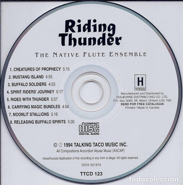 CDs de m&uacute;sica: Native Flute Ensemble &ndash; Riding Thunder (CD, Talking Taco Music TT123D) - Foto 3
