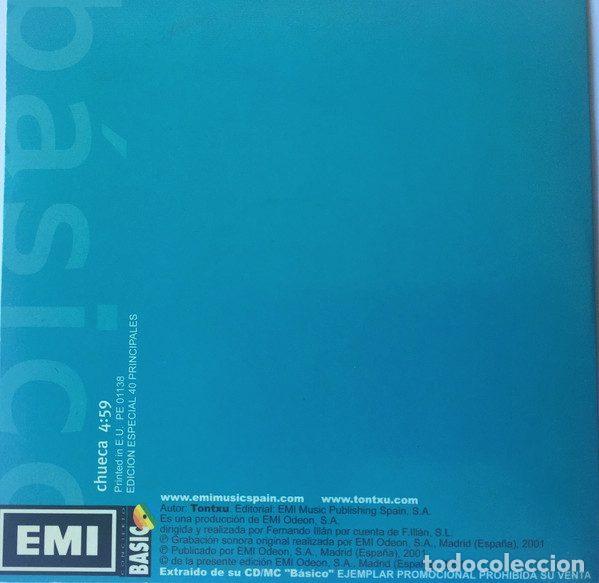 CDs de m&uacute;sica: Tontxu &ndash; Chueca (CD, EMI PE 01138) - Foto 2