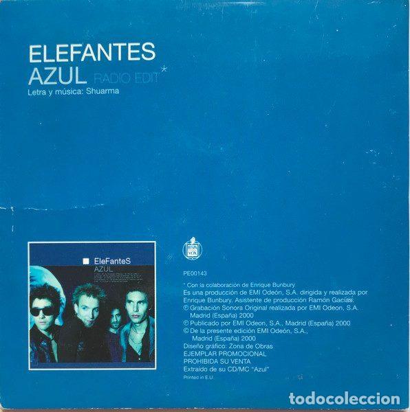CDs de m&uacute;sica: Elefantes &ndash; Azul (CD, EMI PE00143) - Foto 2
