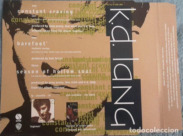 CDs de m&uacute;sica: k.d. lang &ndash; Constant Craving (CD, Warner Bros. Records W0100CD) - Foto 3