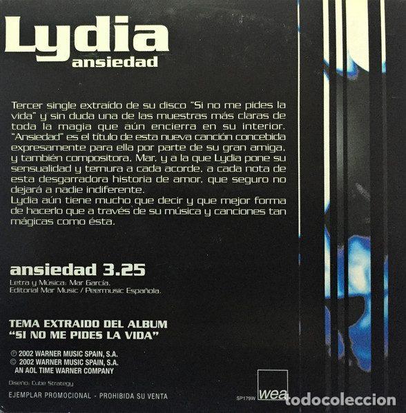 CDs de m&uacute;sica: Lydia &ndash; Ansiedad (CD, WEA SP179W) - Foto 2