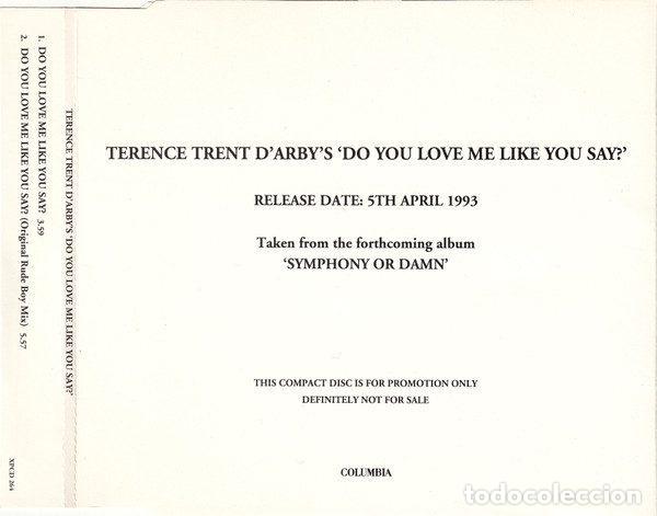 CDs de m&uacute;sica: Terence Trent D'Arby &ndash; Do You Love Me Like You Say? (CD, Columbia XPCD 264)
