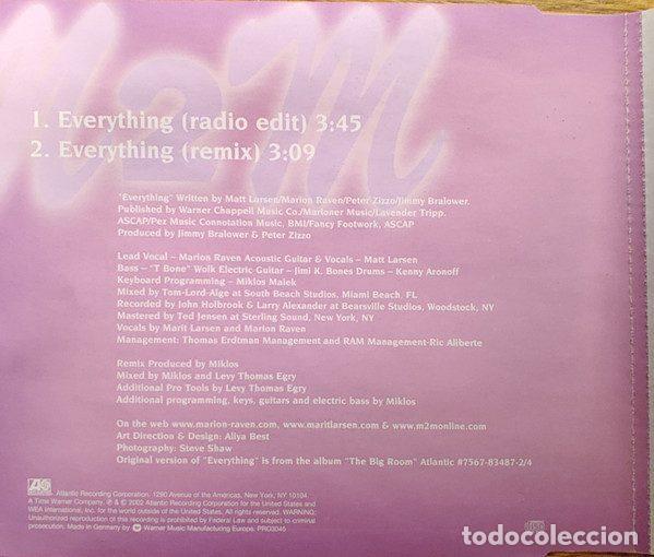 CDs de m&uacute;sica: M2M &ndash; Everything (CD, Atlantic PRO3045) - Foto 2