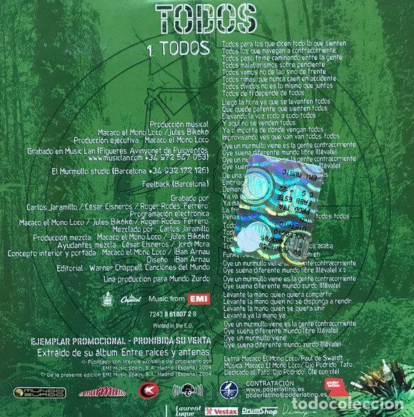 CDs de m&uacute;sica: Macaco &ndash; Todos (CD, EMI 7243 8 61807 2 8) - Foto 2
