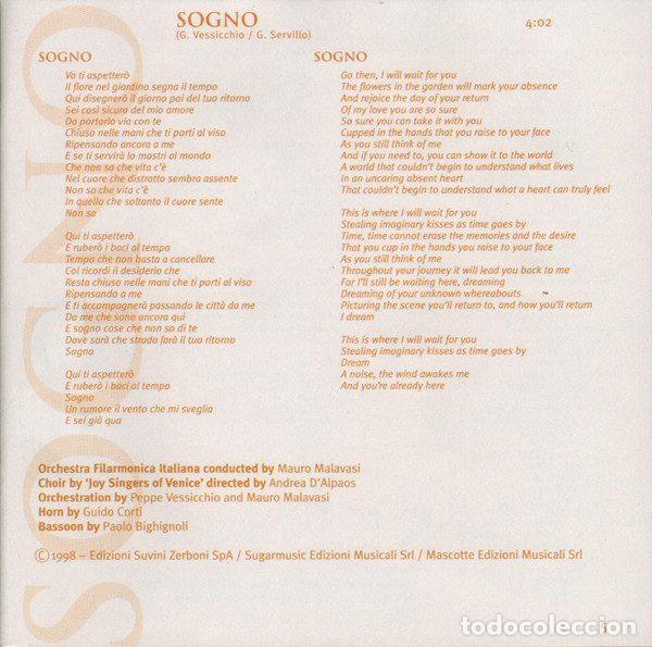 CDs de m&uacute;sica: Andrea Bocelli &ndash; Sogno (CD, Polydor 547 221-2) - Foto 8