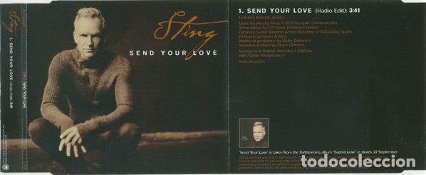 CDs de m&uacute;sica: Sting &ndash; Send Your Love (CD, A&M Records SEND1) - Foto 4