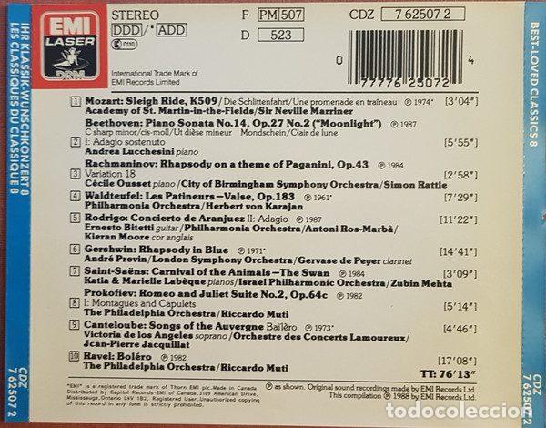 CDs de m&uacute;sica: Various &ndash; Best - Loved Classics 8 (CD, Best - Loved Classics CDZ 7 62507 2) - Foto 2