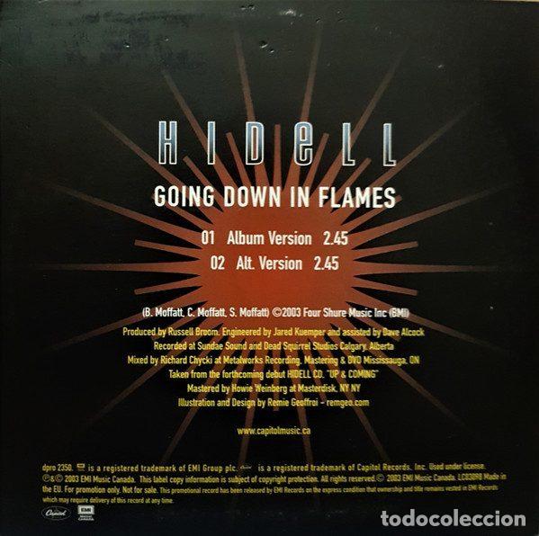 CDs de m&uacute;sica: Hidell &ndash; Going Down In Flames! (CD, EMI Music Canada dpro 2350) - Foto 2