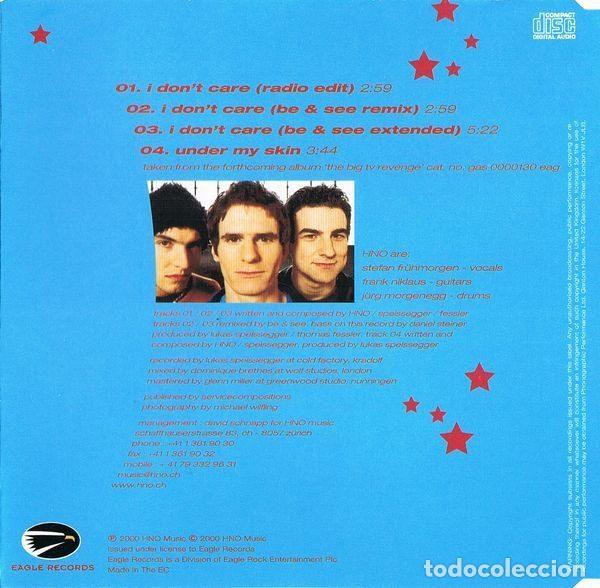CDs de m&uacute;sica: HNO &ndash; I Dont Care (CD, Eagle Records EAGXS145) - Foto 3