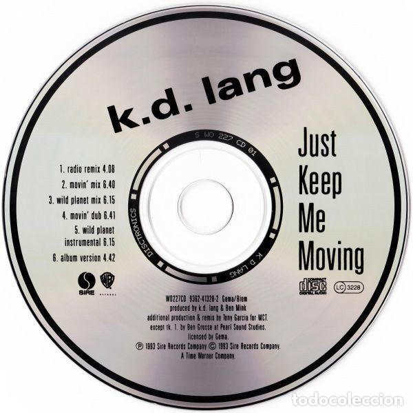 CDs de m&uacute;sica: k.d. lang &ndash; Just Keep Me Moving (CD, Warner Bros. Records WO227CD) - Foto 6