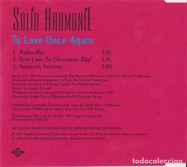 CDs de m&uacute;sica: Solid HarmoniE &ndash; To Love Once Again (CD, Jive 0522472) - Foto 2