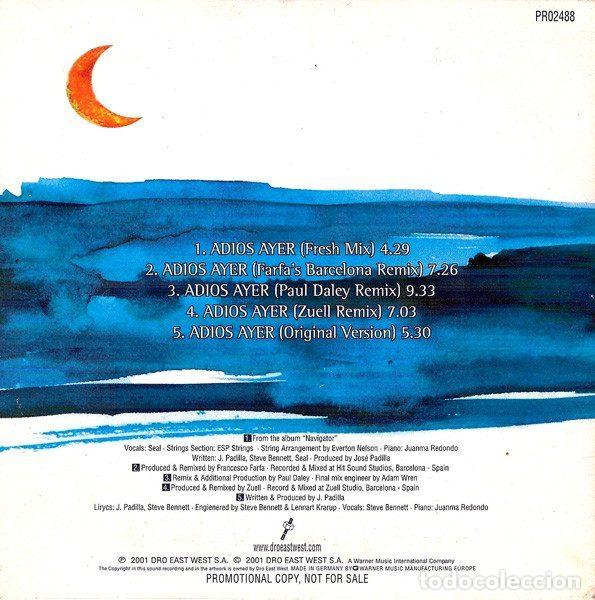 CDs de m&uacute;sica: Jos&egrave; Padilla &ndash; Adios Ayer (CD, DRO PR02488) - Foto 2