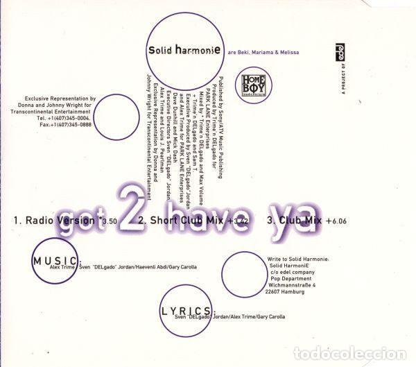 CDs de m&uacute;sica: Solid HarmoniE &ndash; Got 2 Have Ya (CD, Ultrapop 0098525ULT) - Foto 4