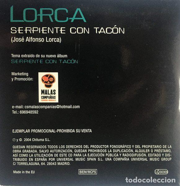 CDs de m&uacute;sica: Lorca &ndash; Serpiente Con Tac&oacute;n (CD, Chituma none) - Foto 2