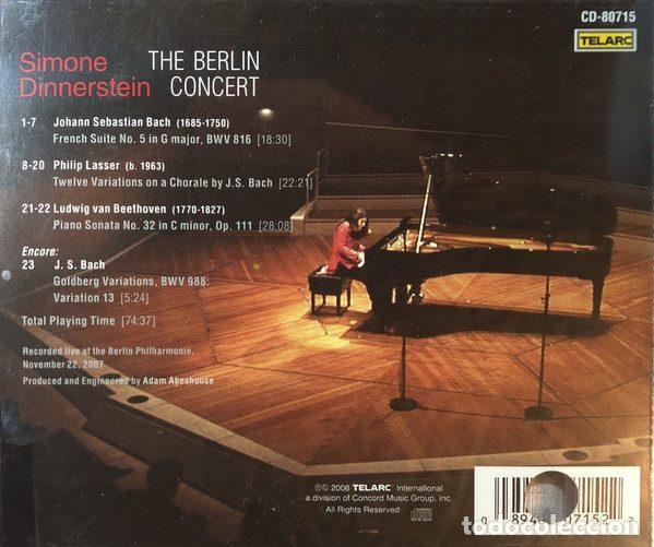 CDs de m&uacute;sica: Simone Dinnerstein &ndash; The Berlin Concert (CD, Telarc CD-80715) - Foto 2