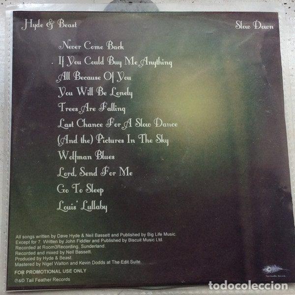 CDs de m&uacute;sica: Hyde & Beast &ndash; Slow Down (CDr, Tail Feather Records TAILF001CDP) - Foto 2