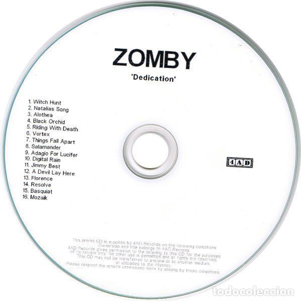 CDs de m&uacute;sica: Zomby &ndash; Dedication (CDr, 4AD CAD 3119 CDP) - Foto 3