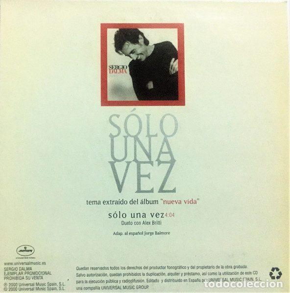 CDs de m&uacute;sica: Sergio Dalma &ndash; Solo Una Vez (CD, Mercury none) - Foto 3